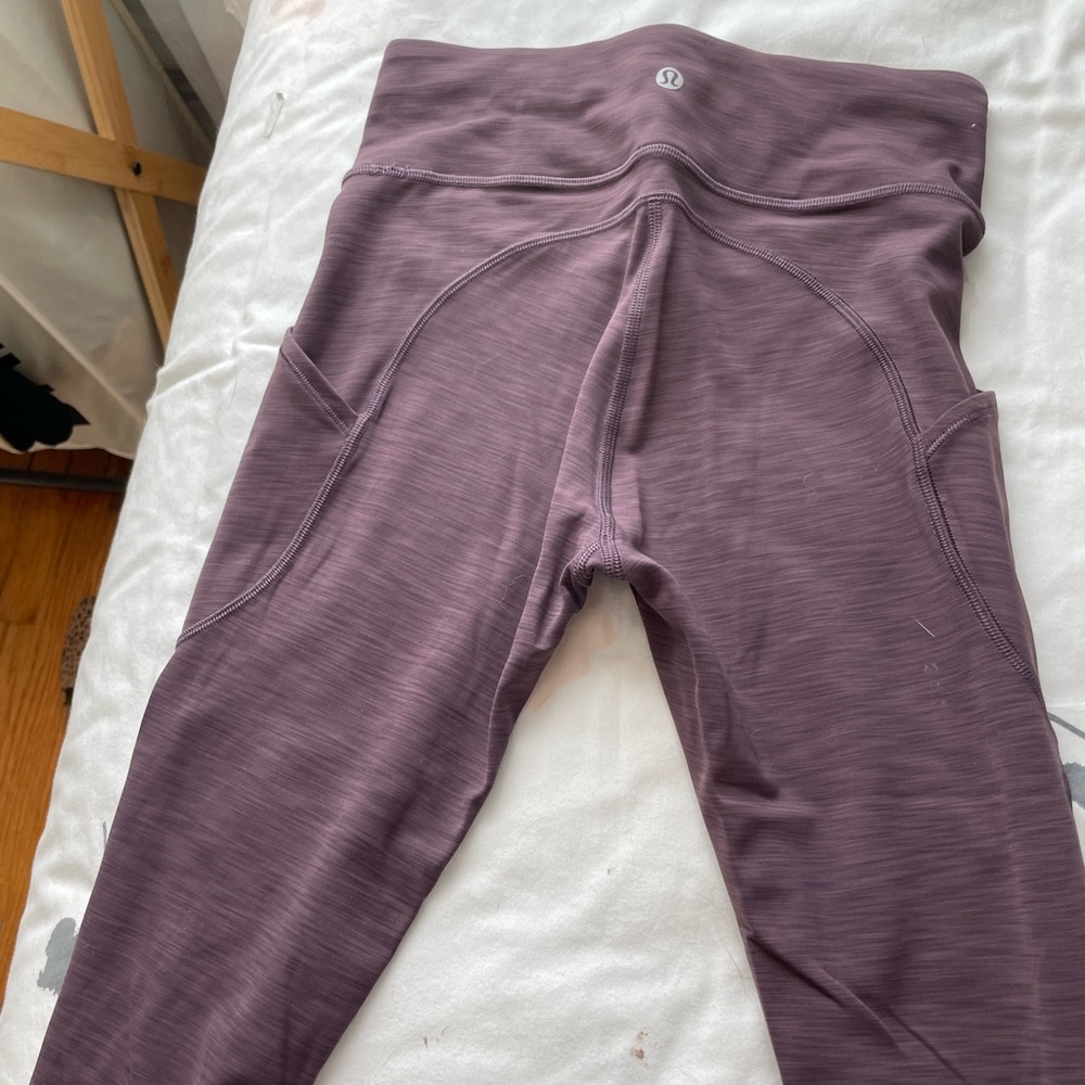 Lululemon Invigorate Tight 23” - Size 4 - Heathered Black Currant - LIKE NEW!